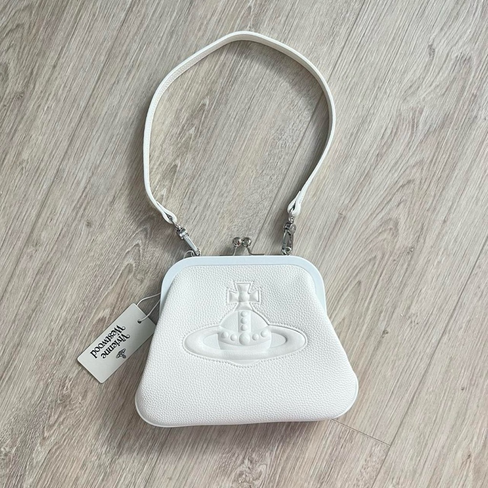 Vivienne Westwood White leather clutch Shoulder Bag